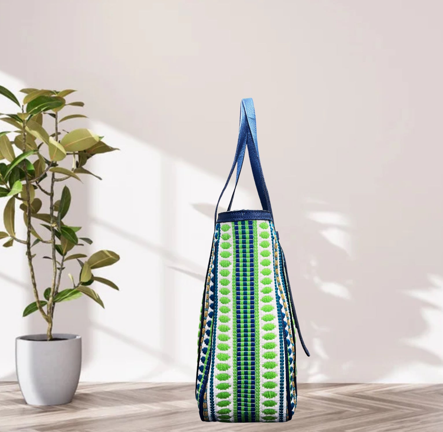 Azure Striped Bag - Assk-bags