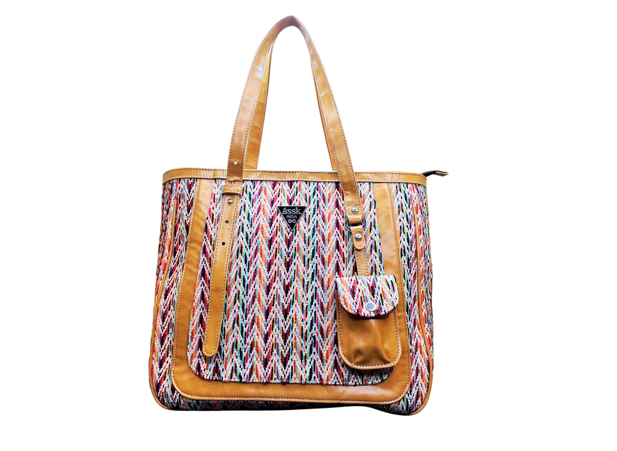 Cappuccino zigzag tote - Assk-bags