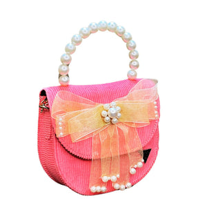 Rose Pearl Braided Handbag - Assk-bags