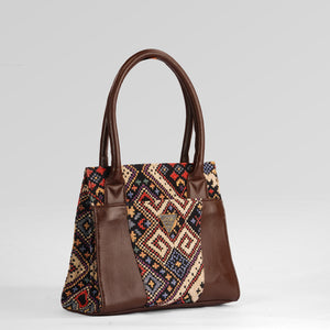 Brown Boho Mosiac Handbag - Assk-bags