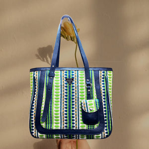 Azure Striped Bag - Assk-bags