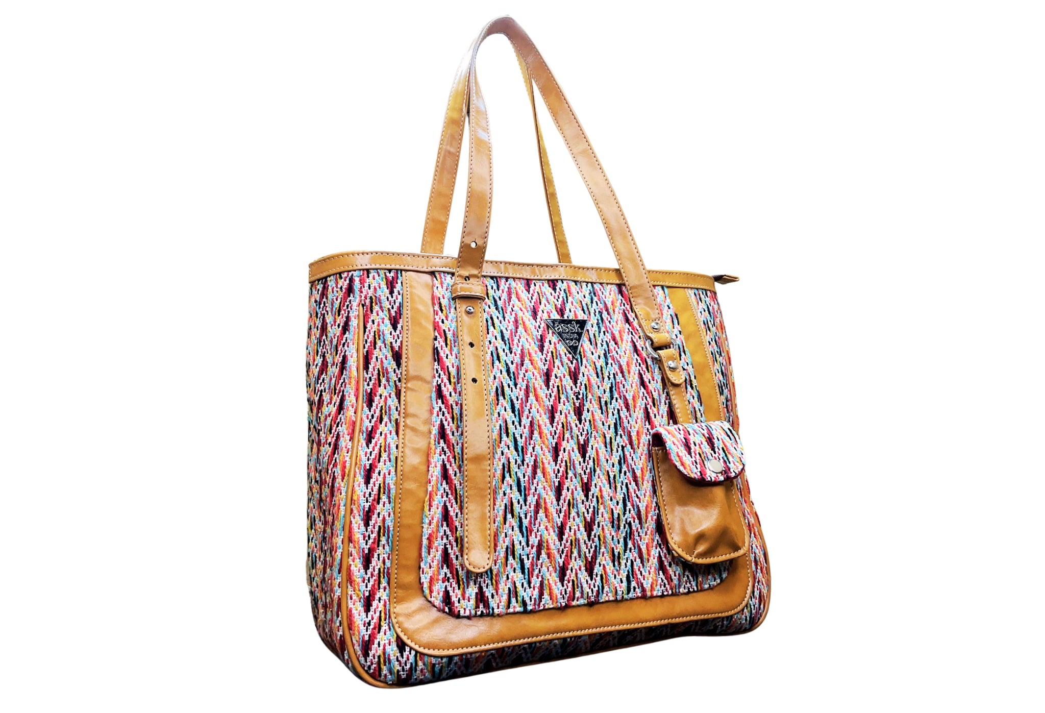 Cappuccino zigzag tote - Assk-bags