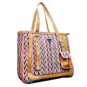 Cappuccino zigzag tote - Assk-bags