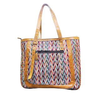 Cappuccino zigzag tote - Assk-bags