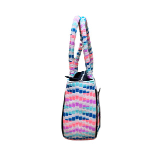 Rainbow waves woven handbag - Assk-bags