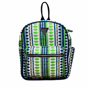 Chilli Green striped Backpack - Assk-bags