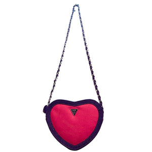 Denim Pink Heart Bag - Assk-bags