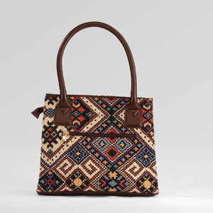 Brown Boho Mosiac Handbag - Assk-bags