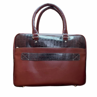 Classic Brown Leather Office Bag - Assk-bags