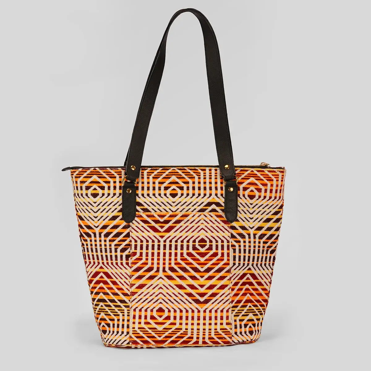 Geometric Woody Tote Bag - Assk-bags